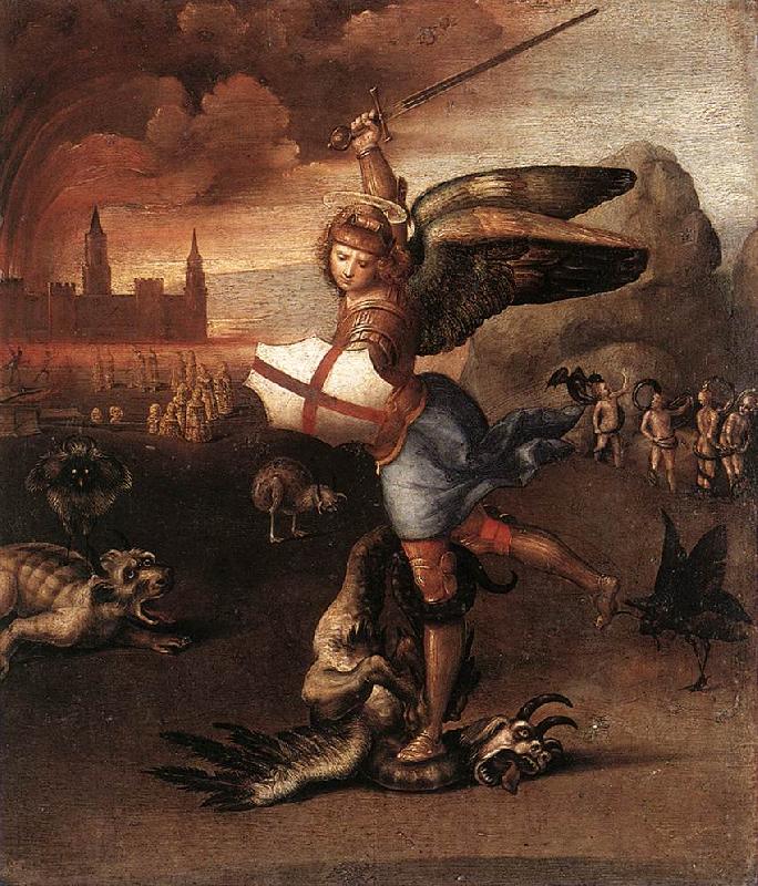 RAFFAELLO Sanzio St Michael and the Dragon sdr France oil painting art